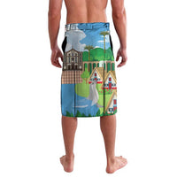 Feliz Dia de Madeira Personalized Lavalava Traditional Palheiros Straw-roofed Houses - Wonder Print Shop