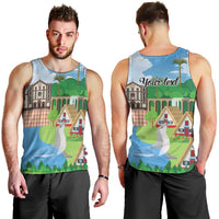 Feliz Dia de Madeira Personalized Men Tank Top Traditional Palheiros Straw-roofed Houses - Wonder Print Shop