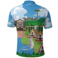 Feliz Dia de Madeira Personalized Polo Shirt Traditional Palheiros Straw-roofed Houses - Wonder Print Shop