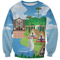 Feliz Dia de Madeira Personalized Sweatshirt Traditional Palheiros Straw-roofed Houses - Wonder Print Shop