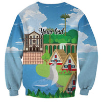 Feliz Dia de Madeira Personalized Sweatshirt Traditional Palheiros Straw-roofed Houses - Wonder Print Shop