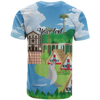 Feliz Dia de Madeira Personalized T Shirt Traditional Palheiros Straw-roofed Houses - Wonder Print Shop
