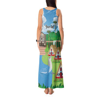 Feliz Dia de Madeira Personalized Tank Maxi Dress Traditional Palheiros Straw-roofed Houses - Wonder Print Shop