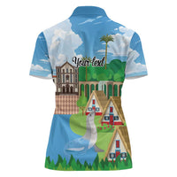 Feliz Dia de Madeira Personalized Women Polo Shirt Traditional Palheiros Straw-roofed Houses - Wonder Print Shop