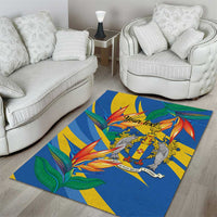 Bird of Paradise Flower Madeira Personalized Area Rug - Wonder Print Shop