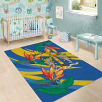Bird of Paradise Flower Madeira Personalized Area Rug - Wonder Print Shop