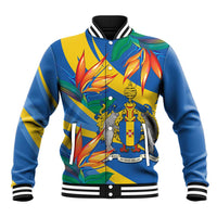 Bird of Paradise Flower Madeira Personalized Baseball Jacket - Wonder Print Shop