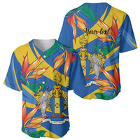 Bird of Paradise Flower Madeira Personalized Baseball Jersey - Wonder Print Shop