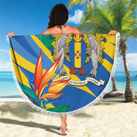 Bird of Paradise Flower Madeira Personalized Beach Blanket - Wonder Print Shop
