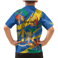 Bird of Paradise Flower Madeira Personalized Family Matching Mermaid Dress and Hawaiian Shirt - Wonder Print Shop