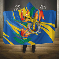 Bird of Paradise Flower Madeira Personalized Hooded Blanket - Wonder Print Shop