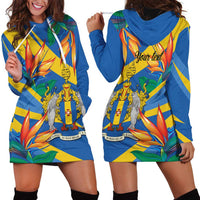 Bird of Paradise Flower Madeira Personalized Hoodie Dress - Wonder Print Shop