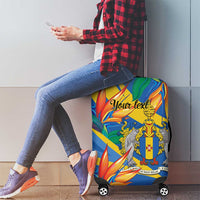 Bird of Paradise Flower Madeira Personalized Luggage Cover - Wonder Print Shop