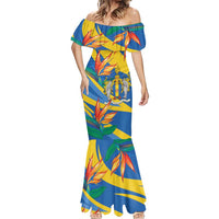 Bird of Paradise Flower Madeira Personalized Mermaid Dress - Wonder Print Shop