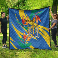 Bird of Paradise Flower Madeira Personalized Quilt - Wonder Print Shop