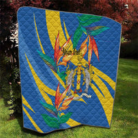 Bird of Paradise Flower Madeira Personalized Quilt - Wonder Print Shop