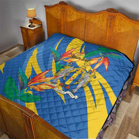 Bird of Paradise Flower Madeira Personalized Quilt - Wonder Print Shop