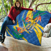 Bird of Paradise Flower Madeira Personalized Quilt - Wonder Print Shop