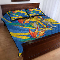 Bird of Paradise Flower Madeira Personalized Quilt Bed Set - Wonder Print Shop