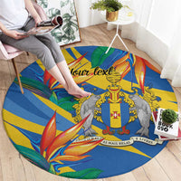 Bird of Paradise Flower Madeira Personalized Round Carpet - Wonder Print Shop
