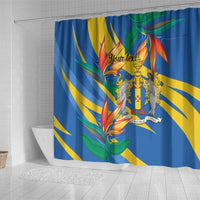 Bird of Paradise Flower Madeira Personalized Shower Curtain - Wonder Print Shop