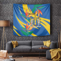 Bird of Paradise Flower Madeira Personalized Tapestry - Wonder Print Shop