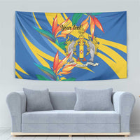 Bird of Paradise Flower Madeira Personalized Tapestry - Wonder Print Shop