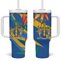 Bird of Paradise Flower Madeira Personalized Tumbler With Handle - Wonder Print Shop