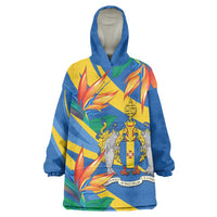 Bird of Paradise Flower Madeira Personalized Wearable Blanket Hoodie - Wonder Print Shop