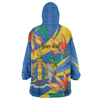 Bird of Paradise Flower Madeira Personalized Wearable Blanket Hoodie - Wonder Print Shop