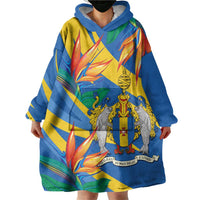 Bird of Paradise Flower Madeira Personalized Wearable Blanket Hoodie - Wonder Print Shop