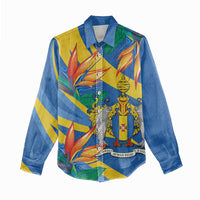 Bird of Paradise Flower Madeira Personalized Women Casual Shirt - Wonder Print Shop