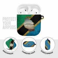 Kilimanjaro Tanzania AirPods Case Grunge Flag Map of Tanzania - Wonder Print Shop