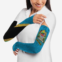 Kilimanjaro Tanzania Arm Sleeves Grunge Flag Map of Tanzania - Wonder Print Shop