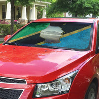 Kilimanjaro Tanzania Auto Sun Shade Grunge Flag Map of Tanzania - Wonder Print Shop