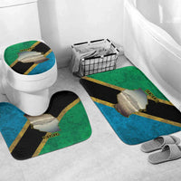 Kilimanjaro Tanzania Bathroom Set Grunge Flag Map of Tanzania - Wonder Print Shop
