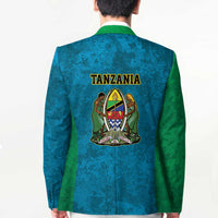 Kilimanjaro Tanzania Blazer Grunge Flag Map of Tanzania - Wonder Print Shop