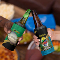Kilimanjaro Tanzania 4 in 1 Can Cooler Tumbler Grunge Flag Map of Tanzania - Wonder Print Shop
