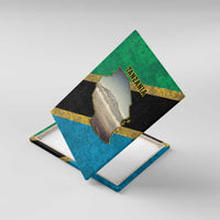 Kilimanjaro Tanzania Canvas Wall Art Grunge Flag Map of Tanzania - Wonder Print Shop