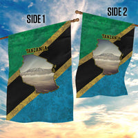 Kilimanjaro Tanzania Garden Flag Grunge Flag Map of Tanzania - Wonder Print Shop