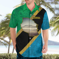 Kilimanjaro Tanzania Hawaiian Shirt Grunge Flag Map of Tanzania - Wonder Print Shop