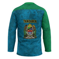 Kilimanjaro Tanzania Hockey Jersey Grunge Flag Map of Tanzania - Wonder Print Shop