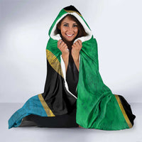 Kilimanjaro Tanzania Hooded Blanket Grunge Flag Map of Tanzania - Wonder Print Shop