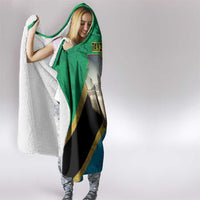 Kilimanjaro Tanzania Hooded Blanket Grunge Flag Map of Tanzania - Wonder Print Shop