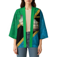 Kilimanjaro Tanzania Kimono Grunge Flag Map of Tanzania - Wonder Print Shop