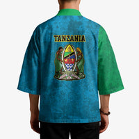 Kilimanjaro Tanzania Kimono Grunge Flag Map of Tanzania - Wonder Print Shop