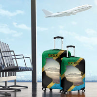 Kilimanjaro Tanzania Luggage Cover Grunge Flag Map of Tanzania - Wonder Print Shop