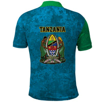 Kilimanjaro Tanzania Polo Shirt Grunge Flag Map of Tanzania - Wonder Print Shop