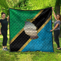 Kilimanjaro Tanzania Quilt Grunge Flag Map of Tanzania - Wonder Print Shop
