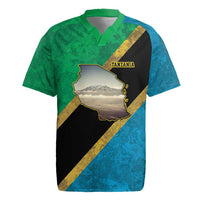 Kilimanjaro Tanzania Rugby Jersey Grunge Flag Map of Tanzania - Wonder Print Shop
